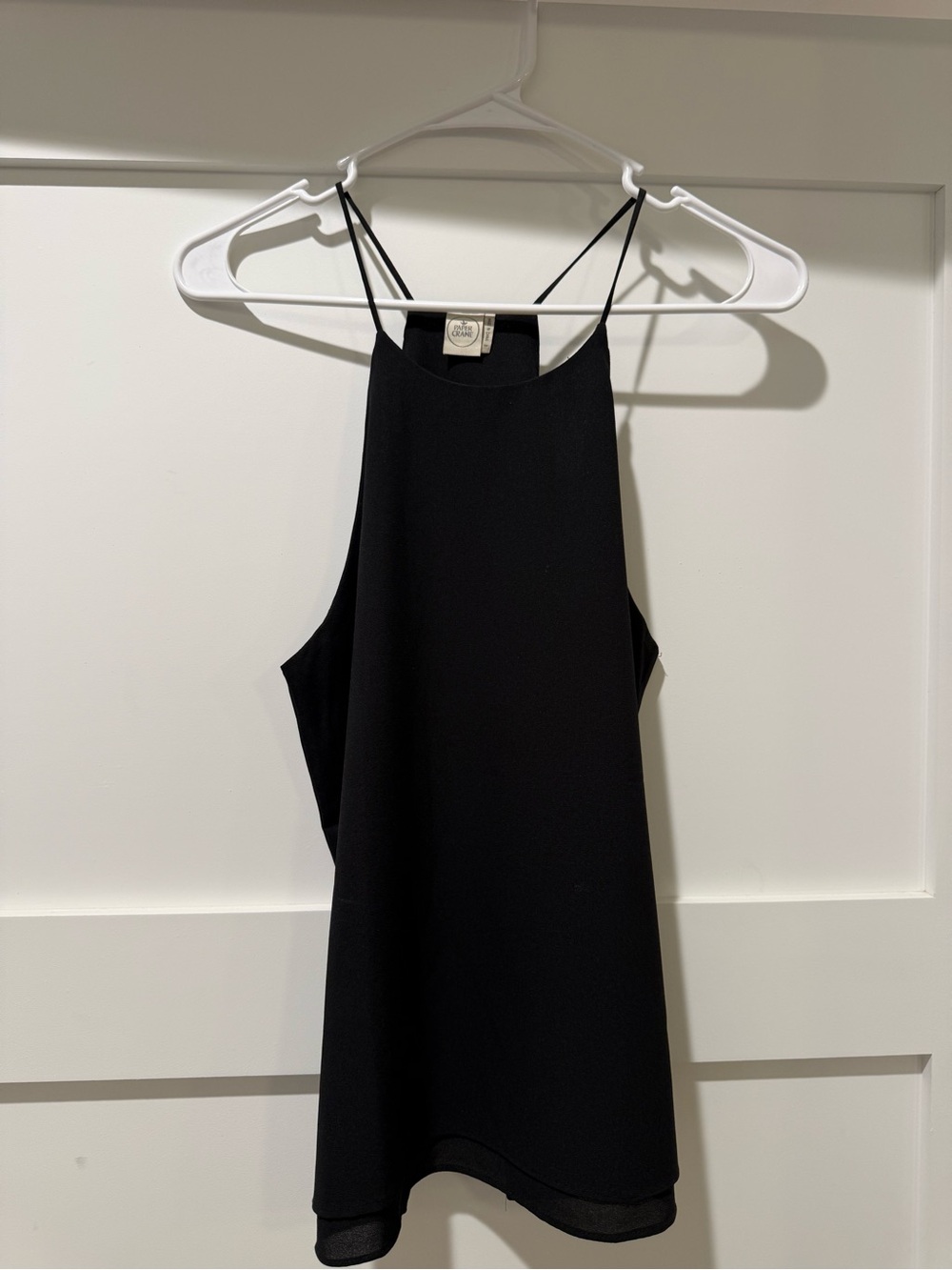 Paper Crane Black Halter Strappy top